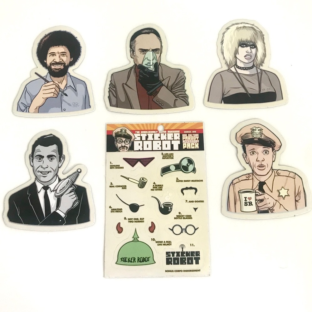 Sticker pack Bob Ross Dennis Hopper & more
